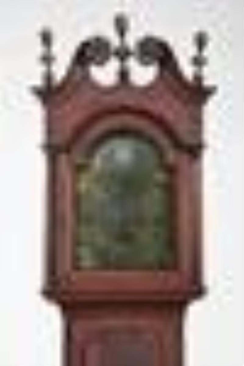 New Jersey Chippendale Carved Walnut Tall Case Clock