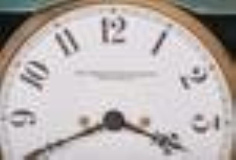 Crescent Watch Case Co. gaslight clock.