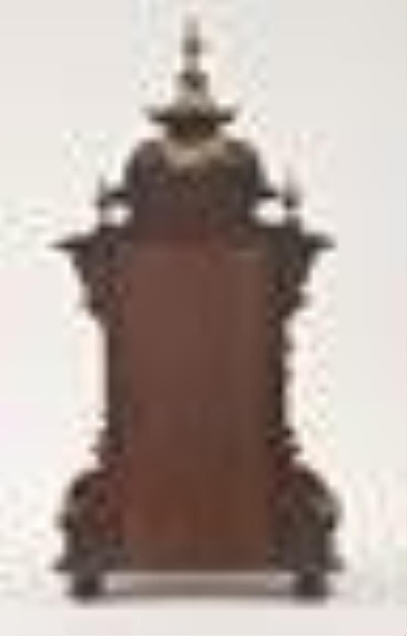 A late 19th century Lenzkirch mantel clock with champleve enamel dial