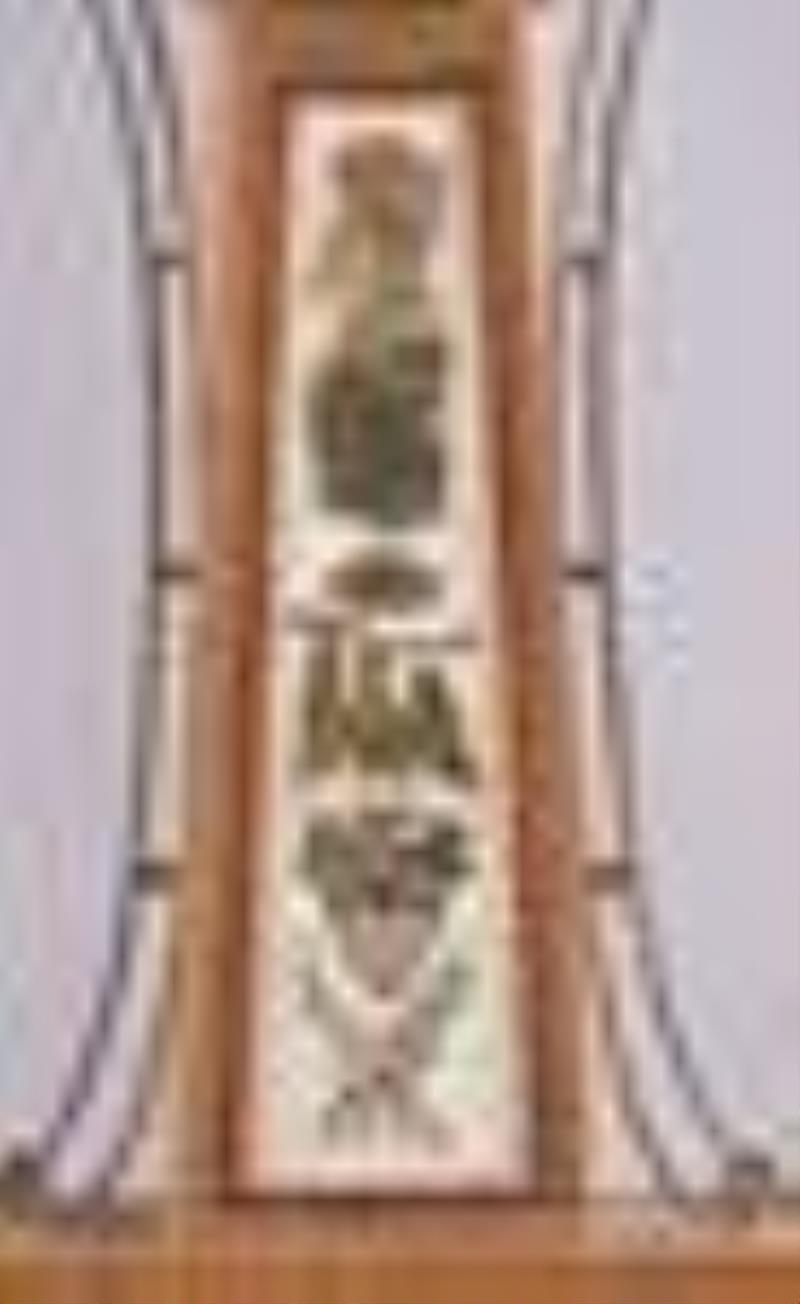 Elmer Stennes banded front patent timepiece or banjo clock.