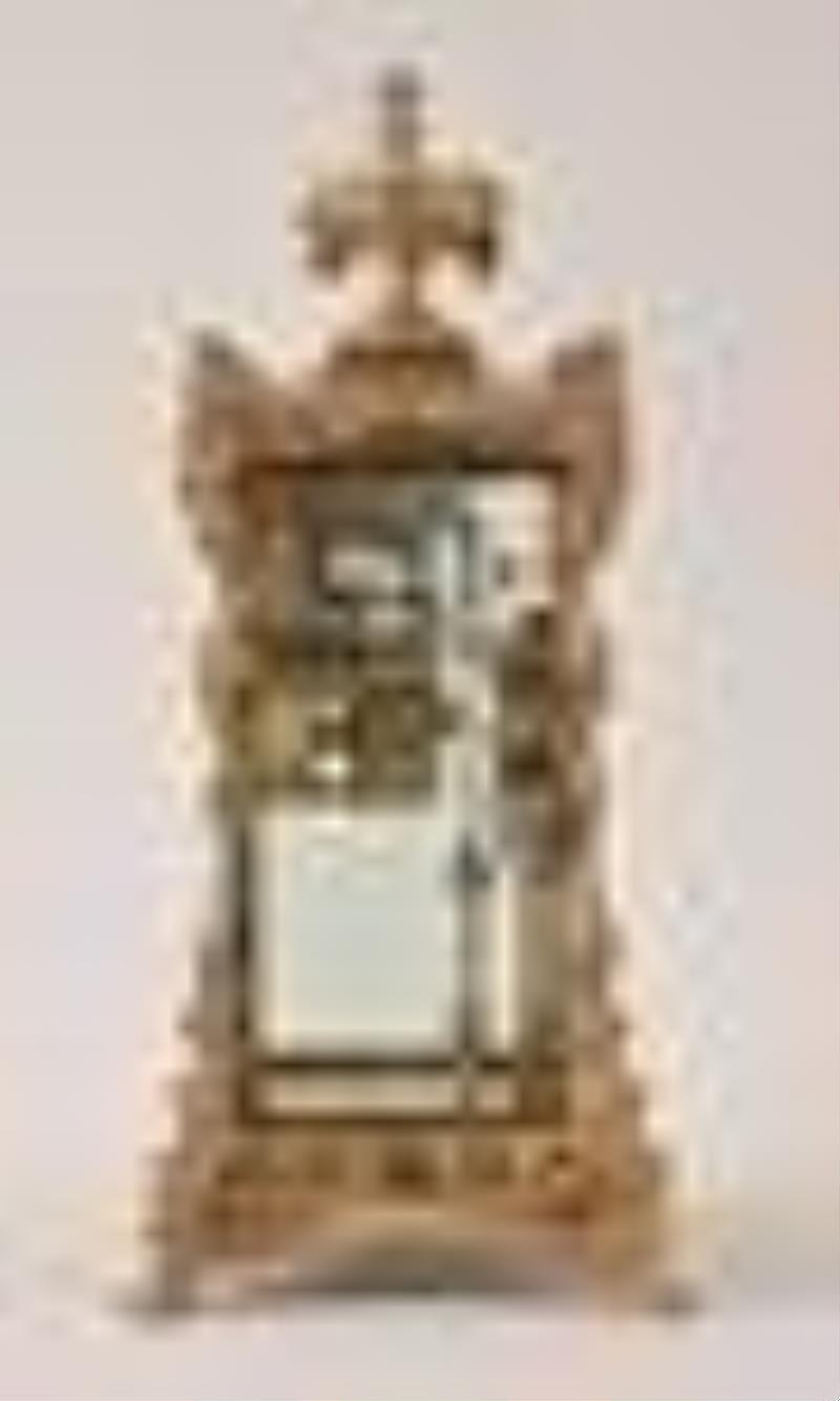 Ansonia Clock Co. Viceroy crystal regulator mantel clock