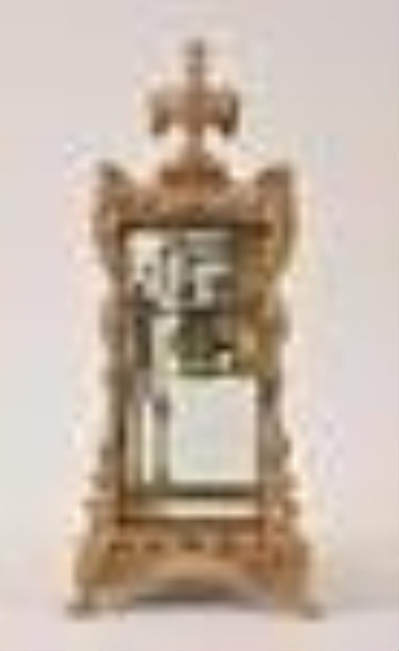 Ansonia Clock Co. Viceroy crystal regulator mantel clock