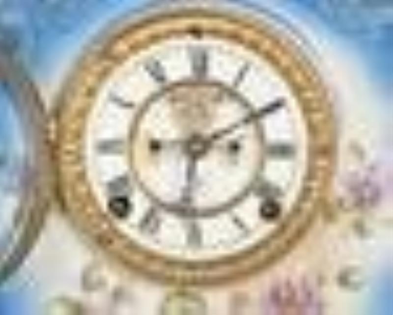 Ansonia Clock Co. \\\”Rustic\\\” porcelain mantel clock