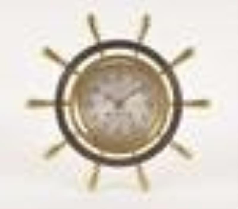 Chelsea Clock Co. Yacht Wheel hanging clock and barometer set