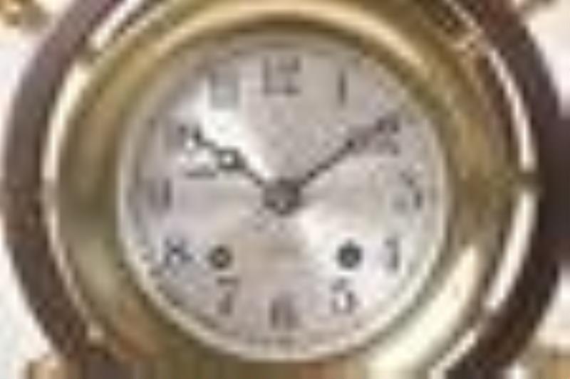 Chelsea Clock Co. Yacht Wheel ship’s bell clock