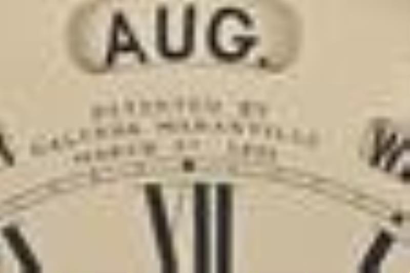 Gilbert Maranville wall calendar clock.