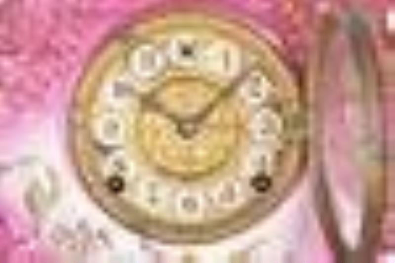 William L. Gilbert Clock Co. No. 411 porcelain mantel clock