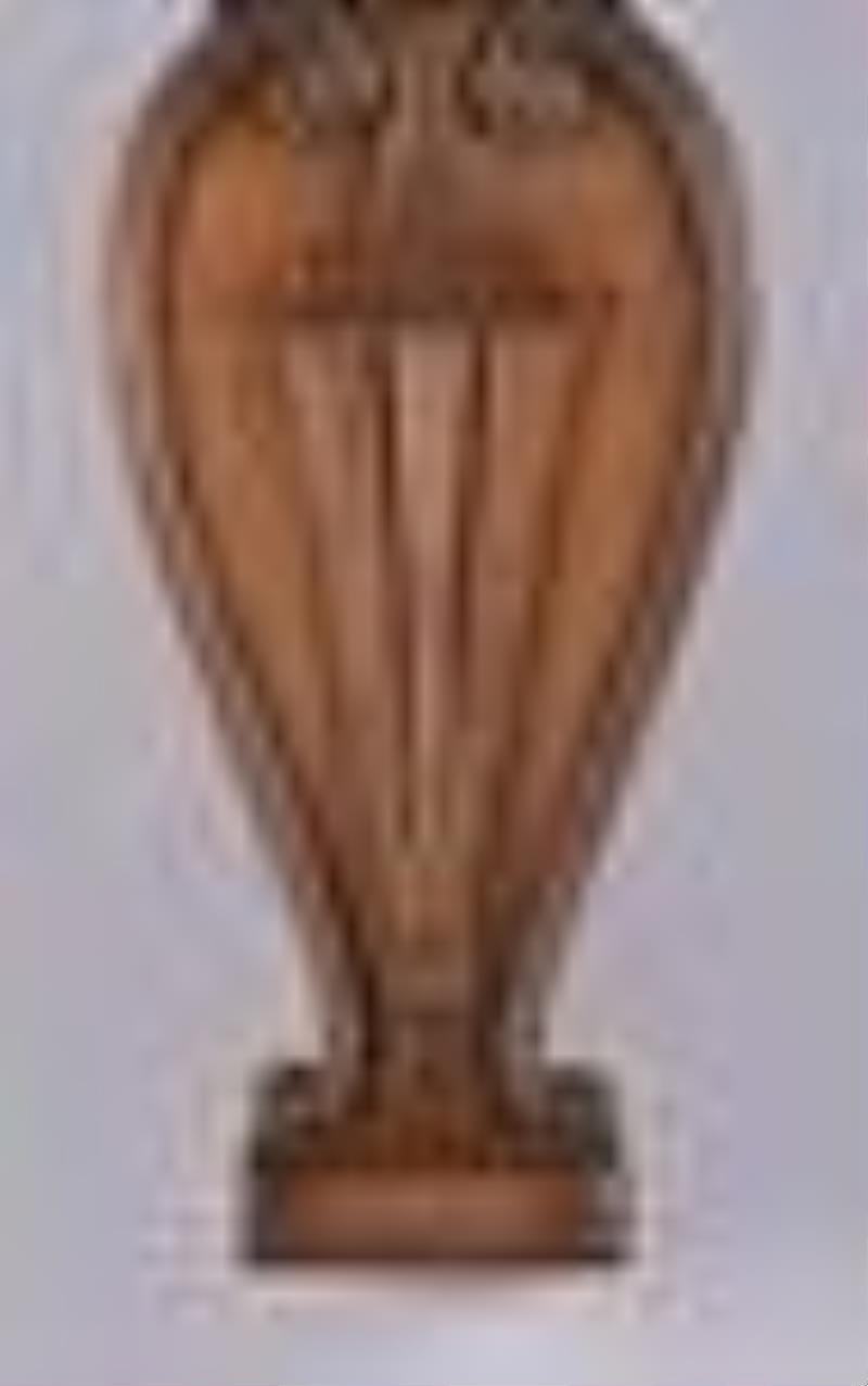 New Haven Clock Co. lyre style mahogany case wall clock