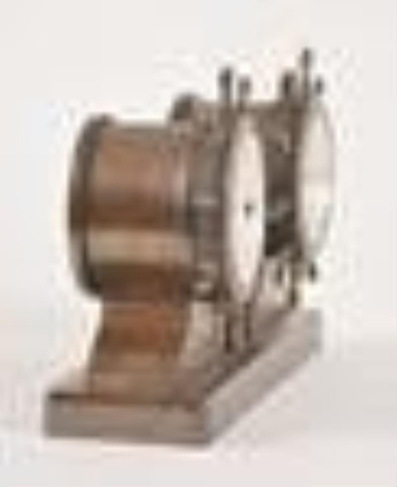 Waterbury Clock Co. clock, barometer and thermometer desk set