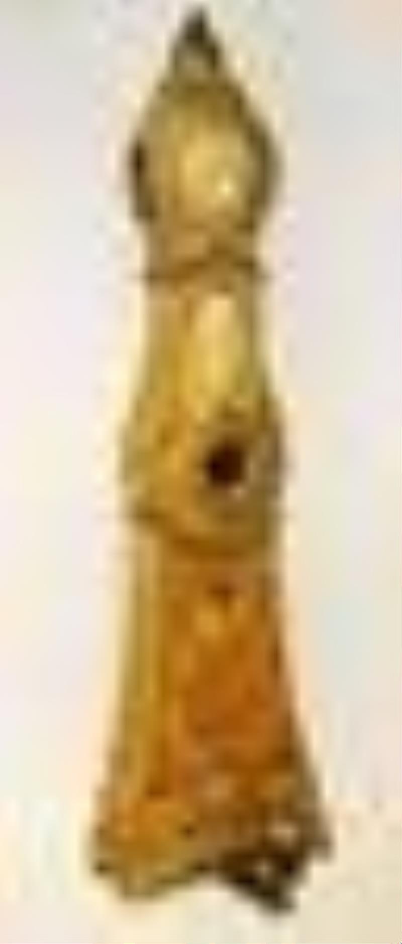 Antique Long Case Clock Hand-Painted with Gold Trim