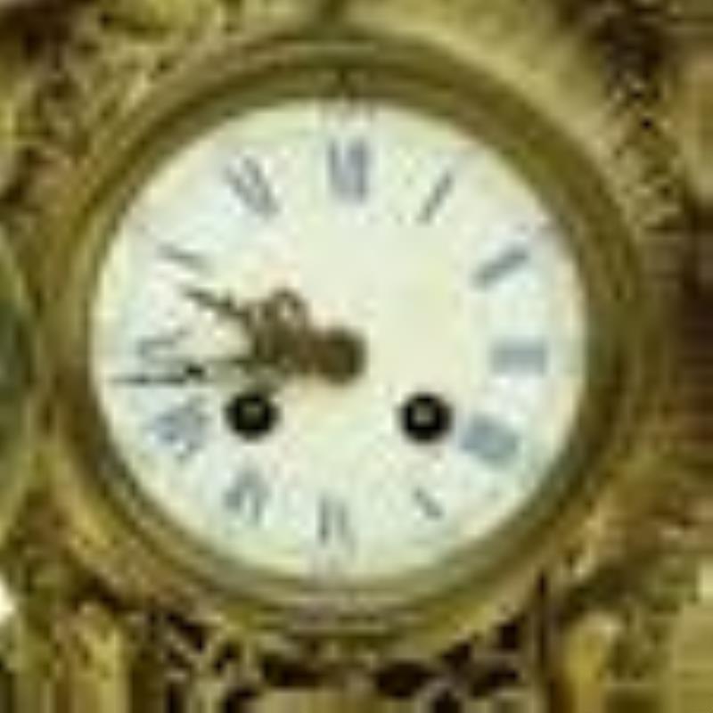 19C French Rococo Style Gilt Bronze Mantle Clock
