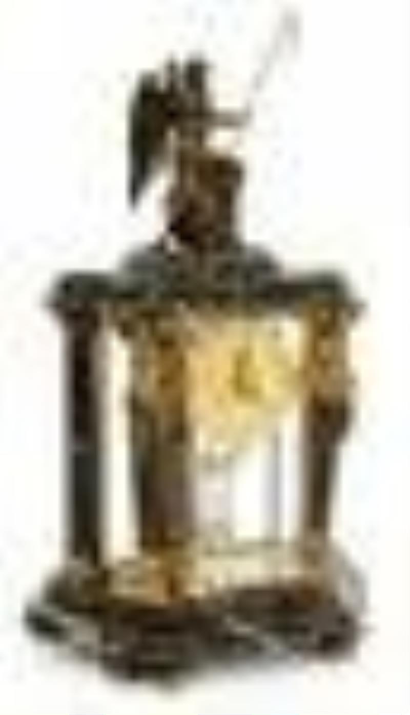 French Marble & Bronze Clock Garniture Set with Father Time