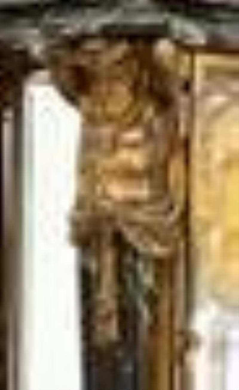 French Marble & Bronze Clock Garniture Set with Father Time