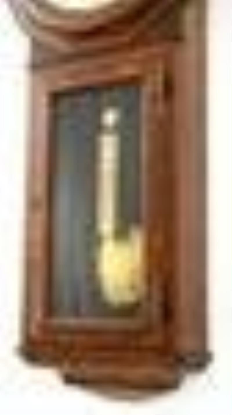 Chelsea Clock Co. & Ball Watch Co. Oak Wall Regulator Clock