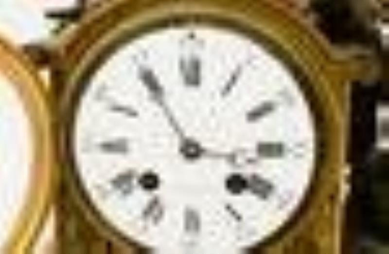 Tiffany, Young & Ellis Bronze and Marble Mantel Clock, New York