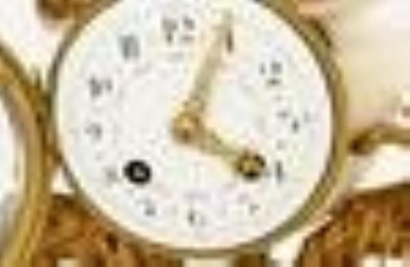 French Louis XVI-Style Bronze & Marble Mantel Clock