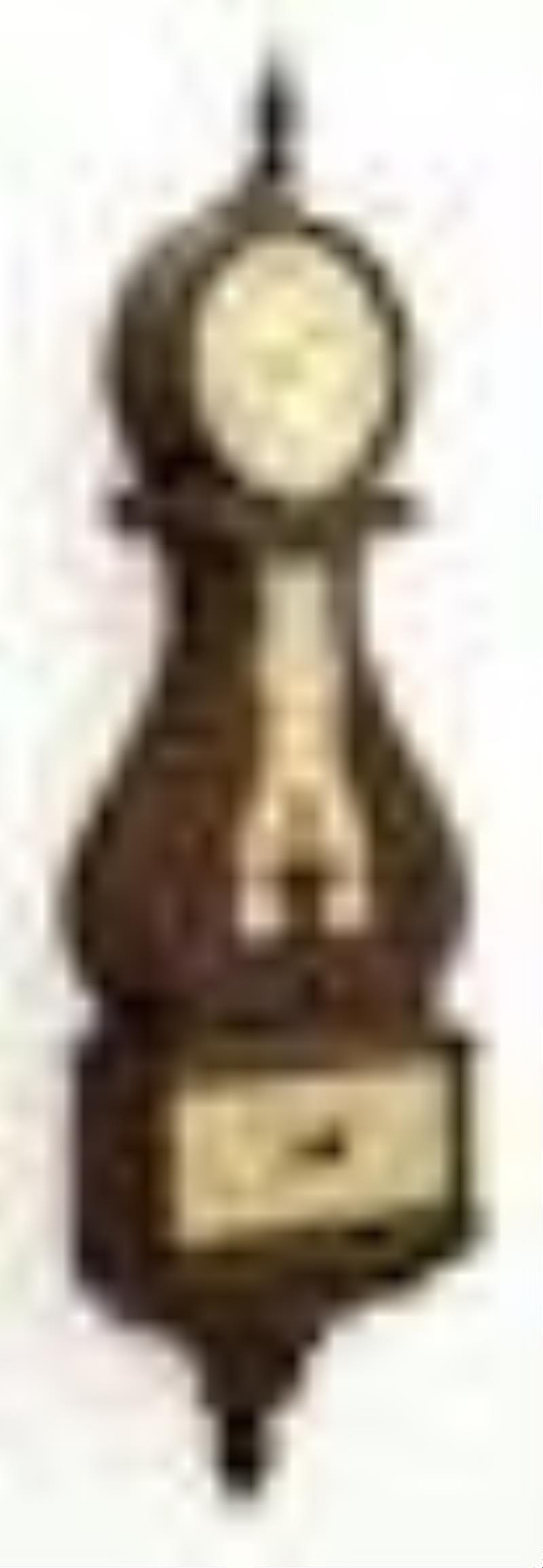 Mahogany Lyre Banjo Clock