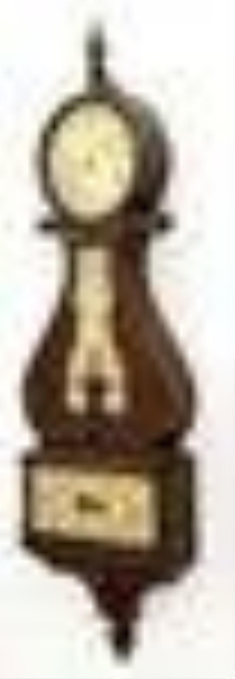 Mahogany Lyre Banjo Clock
