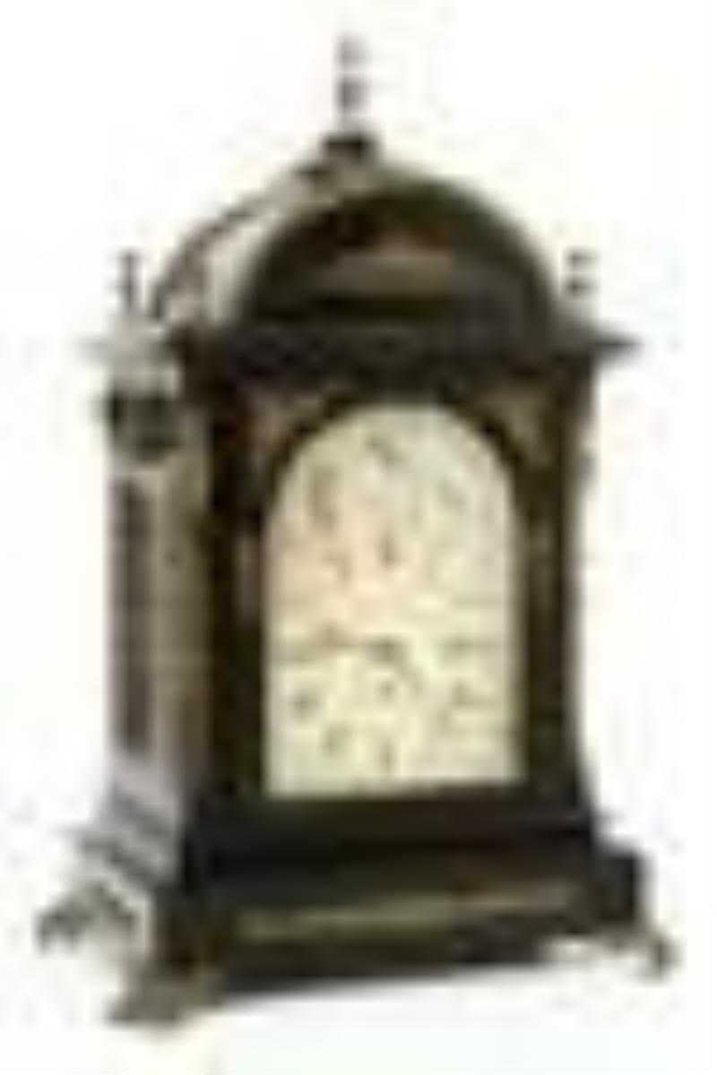 English Triple Fusee Bracket Clock, John Greenwood & Sons, London