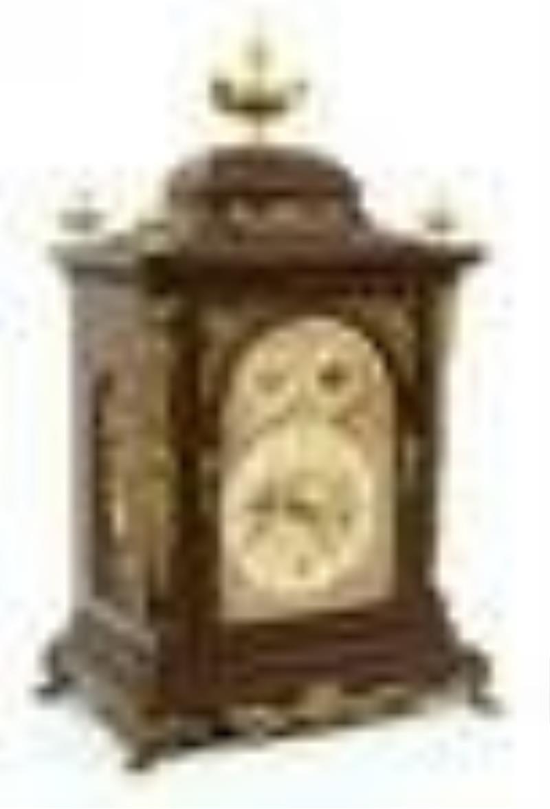 Winterhalder & Hofmeier for Hennegen Bates & Co. Triple Fusee Bracket Clock