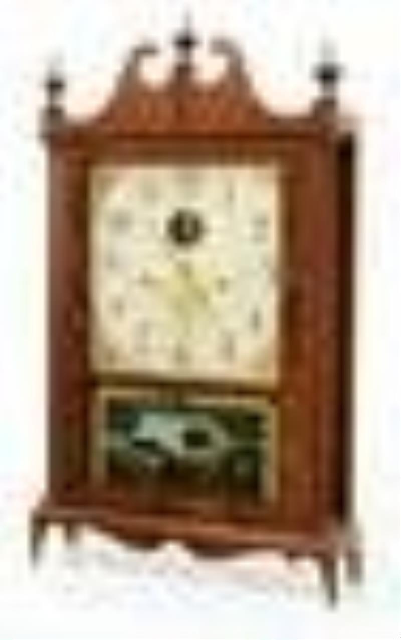 Eli Terry \\\”Inside-Outside\\\” Pillar & Scroll Shelf Clock