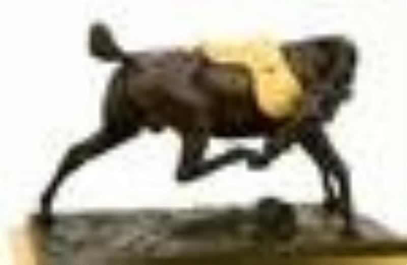 French Gilt & Patinated Bronze Equestrian Mantel Clock, Pierre-Jules Mene (1810-1879)