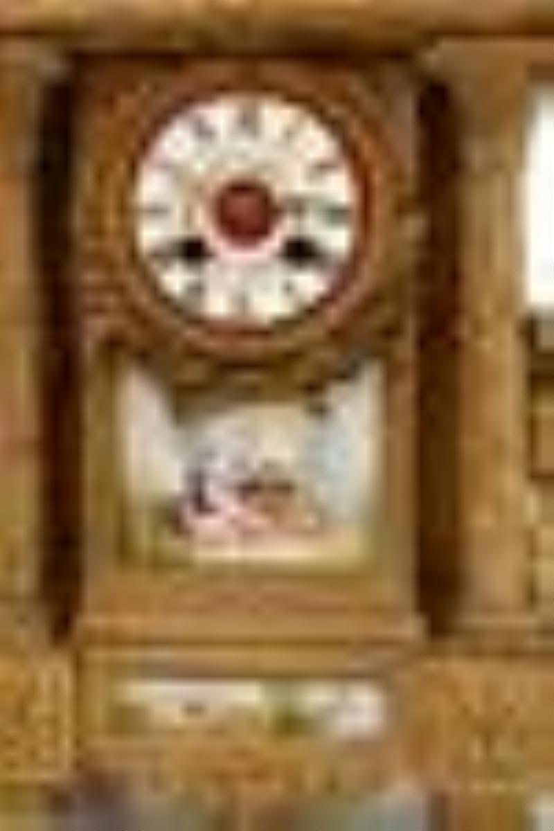 French Louis XVI-Style Gilt Metal & Porcelain Figural Clock Garniture