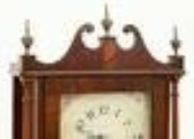 Ethel North, Torrington, Miniature Pillar & Scroll Shelf Clock
