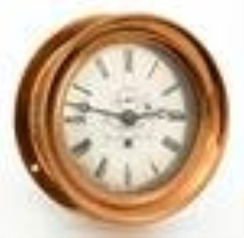 Ashcroft Mfg. Co. Brass Cased Shipís Clock