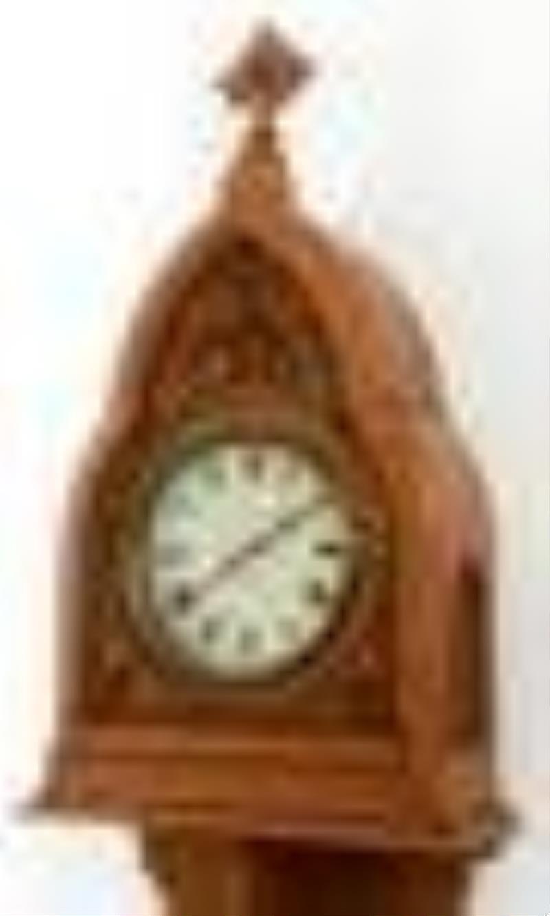 English Gothic Revival Double Fusee Bracket Clock, Clark & Son, Greenock