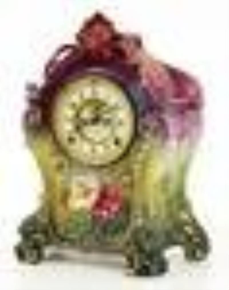 Ansonia Clock Co. \\\”La Mine\\\” Royal Bonn Mantel Clock