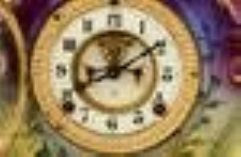 Ansonia Clock Co. \\\”La Mine\\\” Royal Bonn Mantel Clock