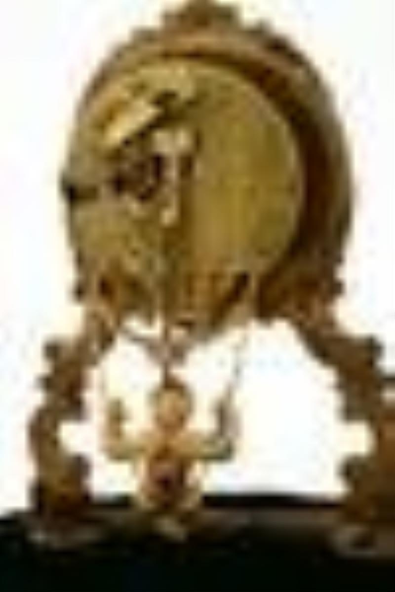 French Swinging Doll Clock