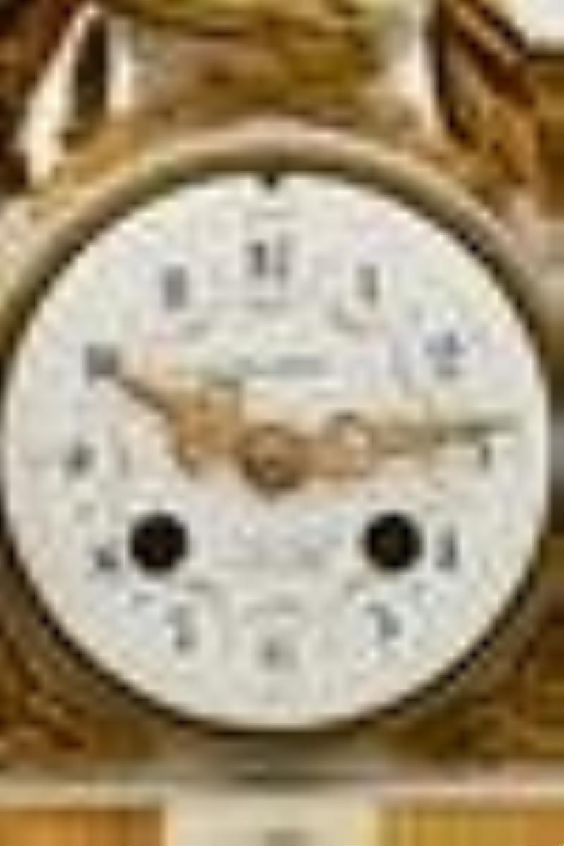 French Louis XVI-Style Bronze & Marble Figural Mantel Clock