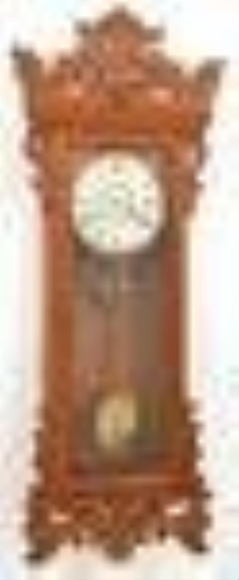 Ansonia Clock Co. \\\”Queen Mary\\\” Oak Wall Clock