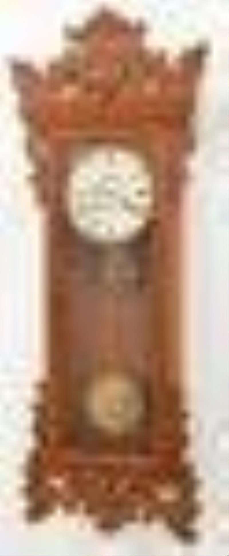 Ansonia Clock Co. \\\”Queen Mary\\\” Oak Wall Clock