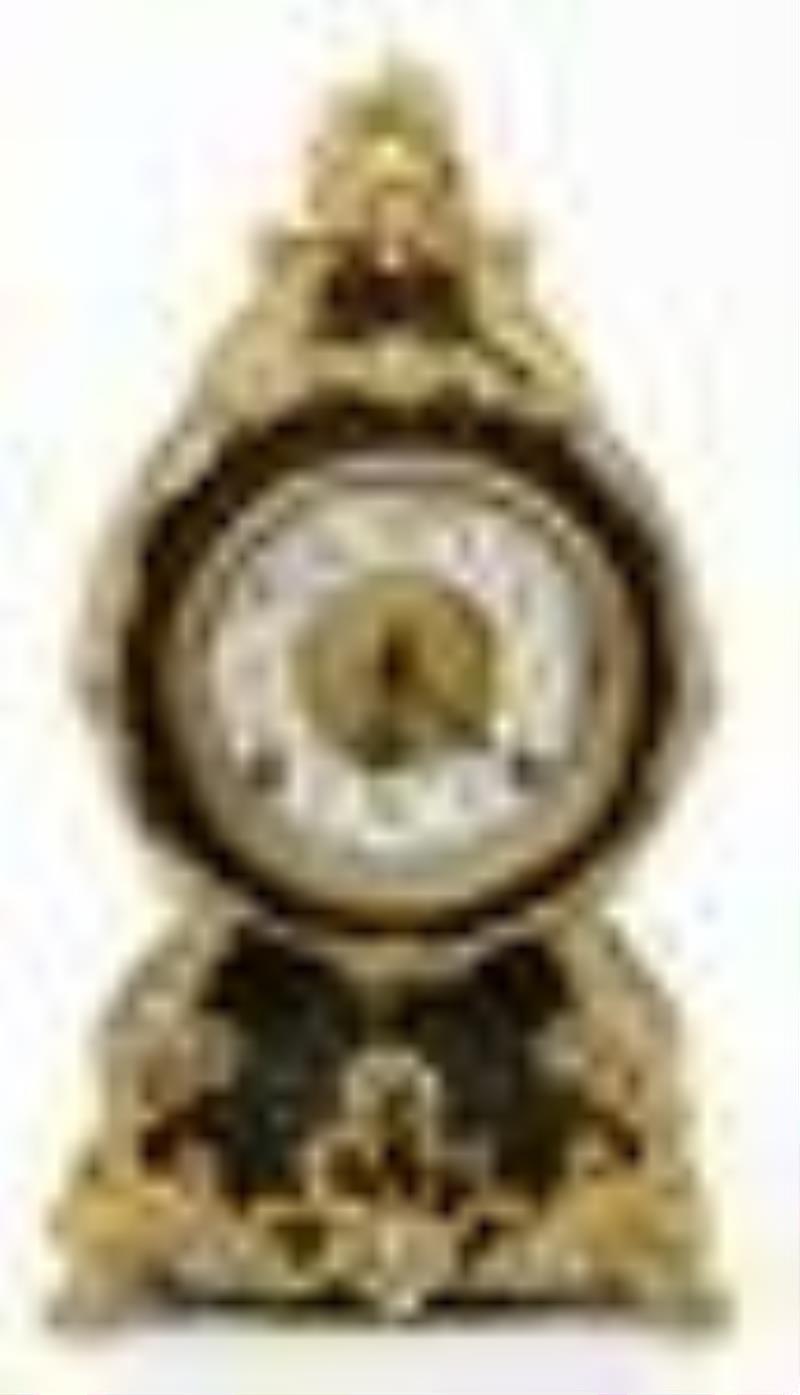 F. Kroeber \\\”Arch Top\\\” Mantel Clock and a French Louis XV-Style Mantel Clock