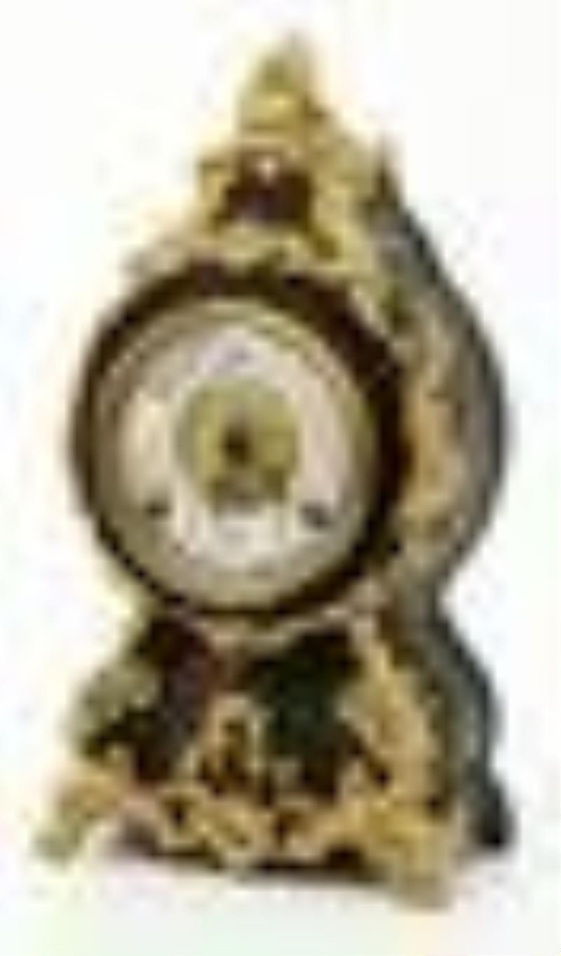 F. Kroeber \\\”Arch Top\\\” Mantel Clock and a French Louis XV-Style Mantel Clock