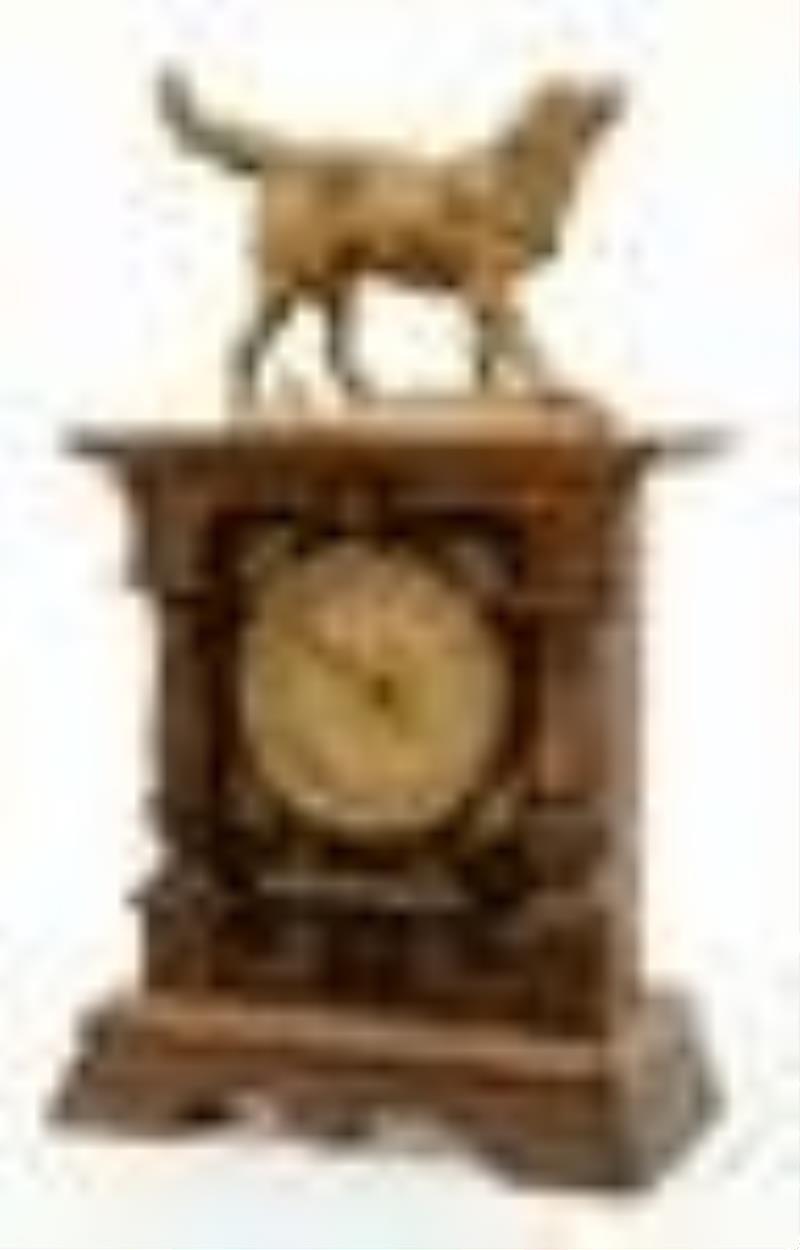 German Musical Clock with Dog