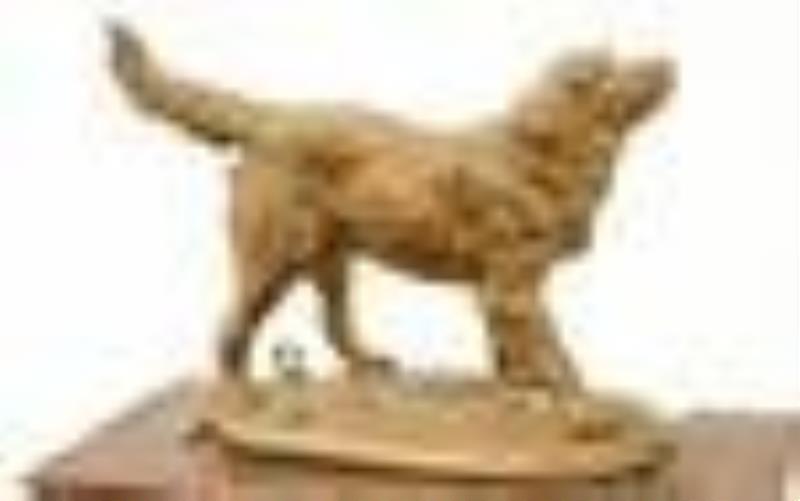 German Musical Clock with Dog