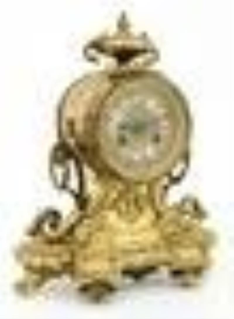 French Gilt Bronze Mantel Clock
