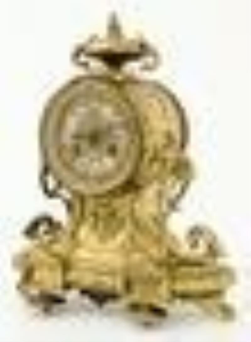 French Gilt Bronze Mantel Clock