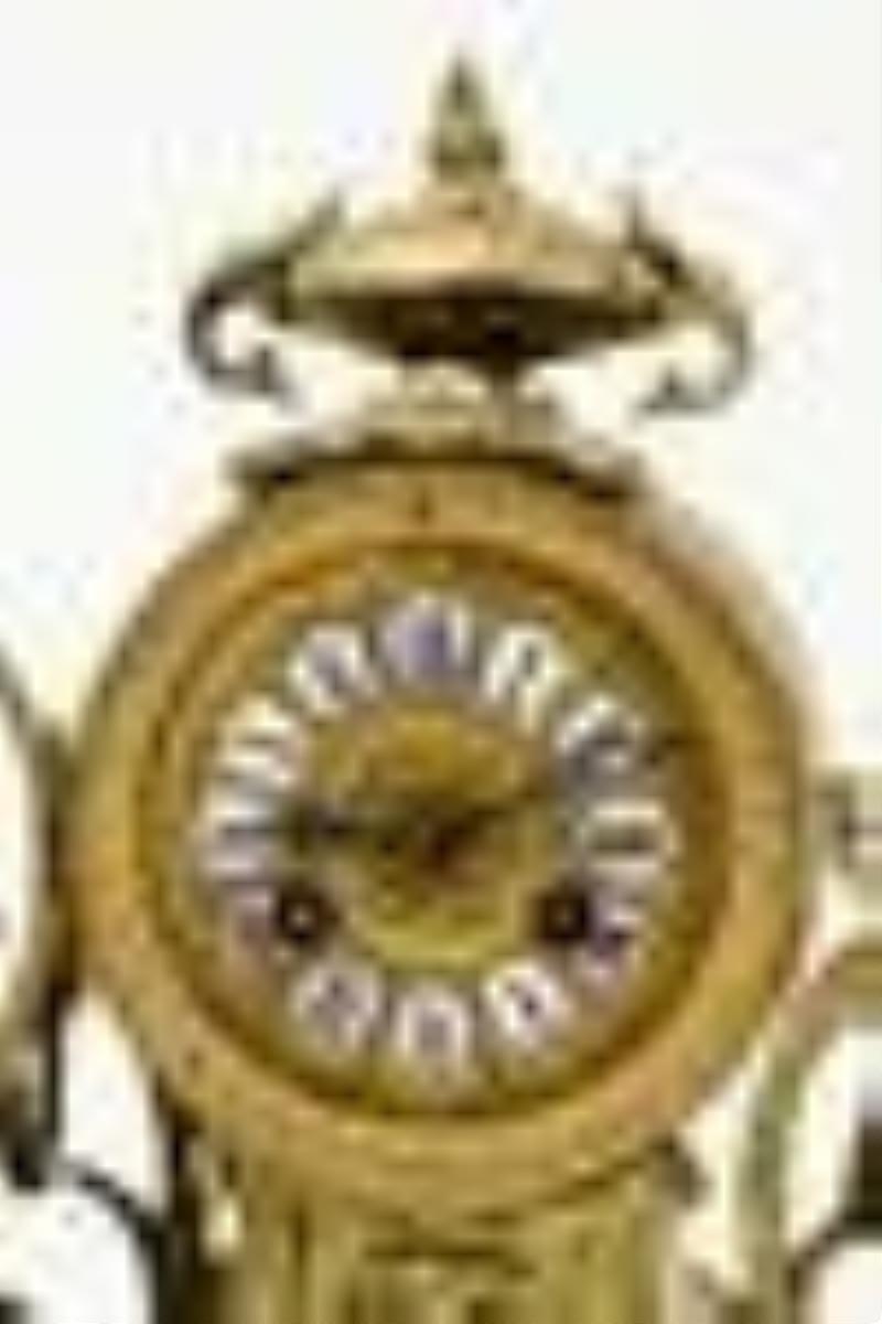 French Gilt Bronze Mantel Clock