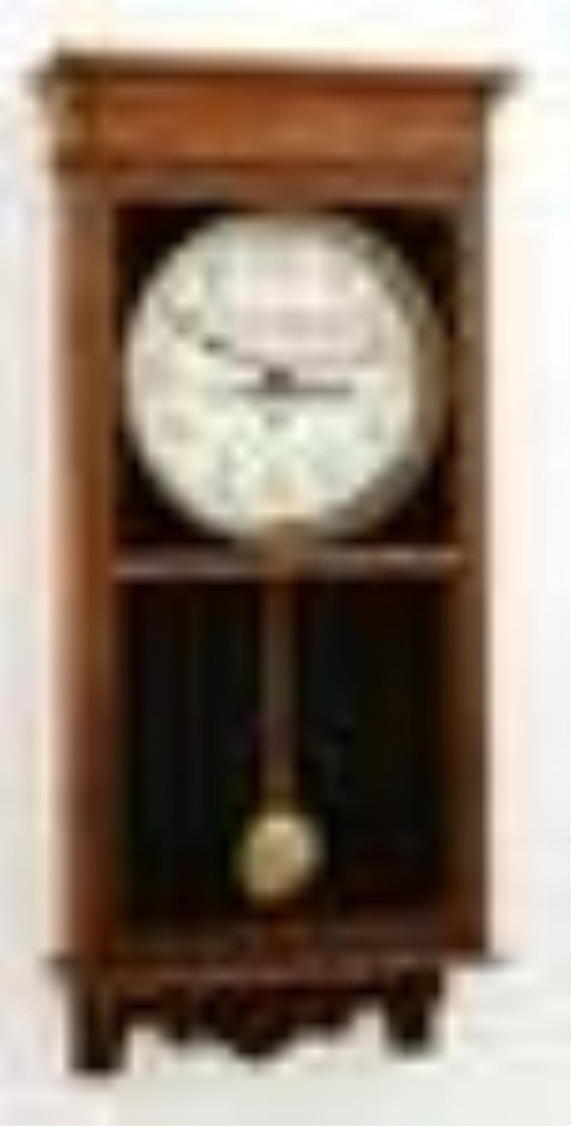 Sessions Clock Co. ”Winchester” Store Wall Regulator Clock Price Guide