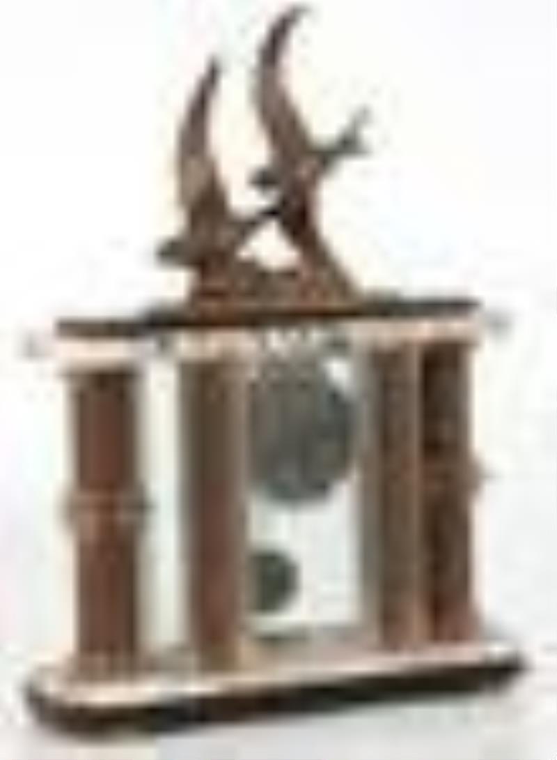 French Art Deco Crystal Regulator Mantel Clock
