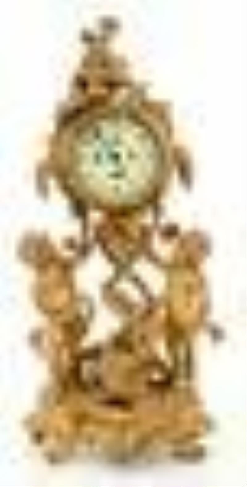 New Haven Clock Co. \\\”Criterion\\\” Three-Piece Clock Garniture