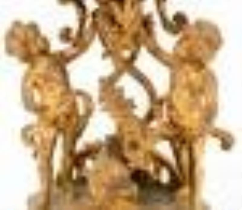 New Haven Clock Co. \\\”Criterion\\\” Three-Piece Clock Garniture