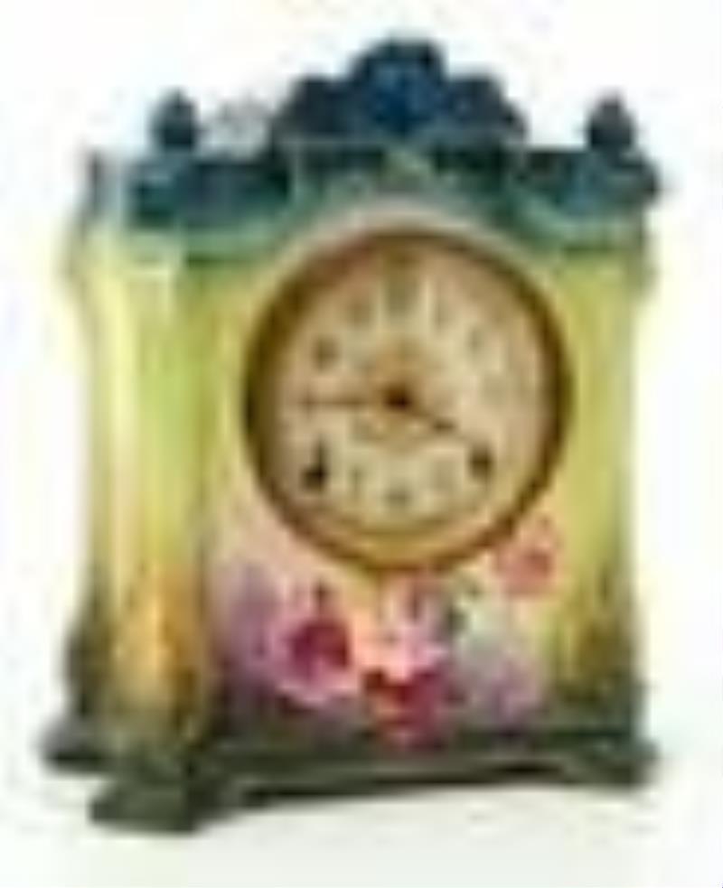 Ansonia Clock Co. Royal Bonn \\\”La Leine\\\” Mantel Clock