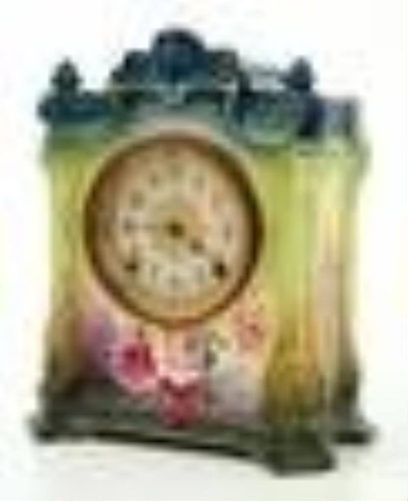 Ansonia Clock Co. Royal Bonn \\\”La Leine\\\” Mantel Clock