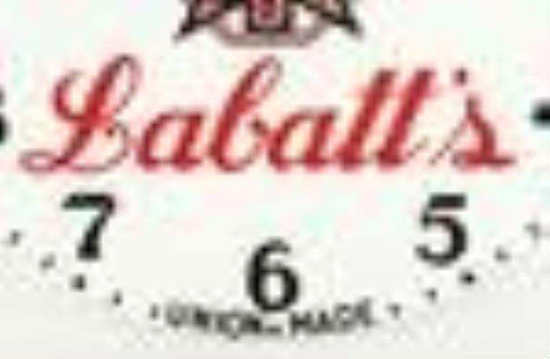 ‘Ask For Labatt’s’ Porcelain Keywind Clock